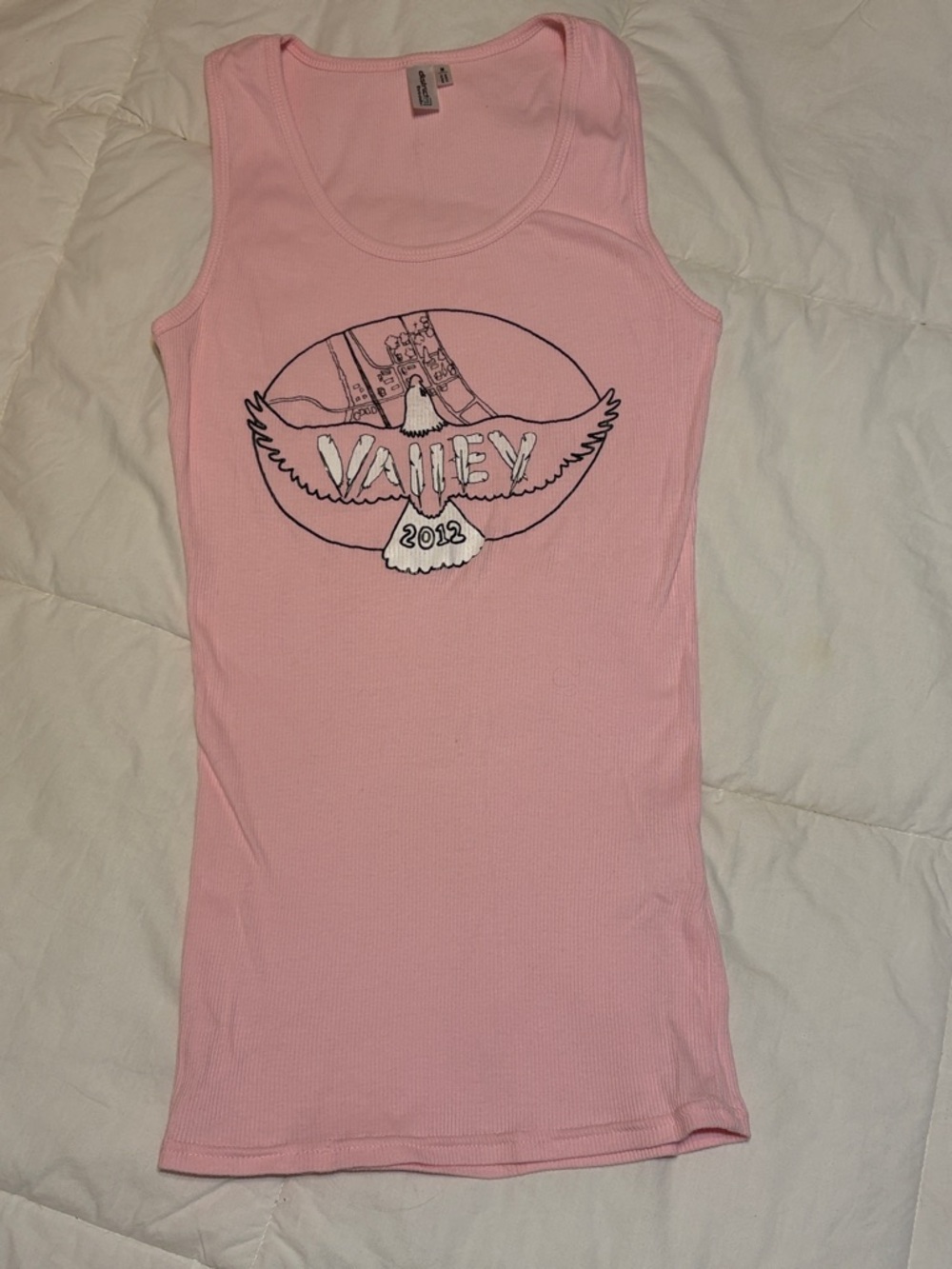 Valley 2012 Pink Ribbed Tank Top